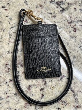 Coach Black Lanyard NWOT